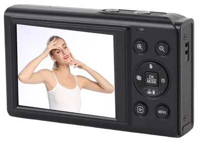 Image de Appareil photo numérique 5K à double écran, zoom 18x, 80 MP, Wi-Fi, mode vlog et photo, autofocus, avec carte mémoire de 32 Go, noir