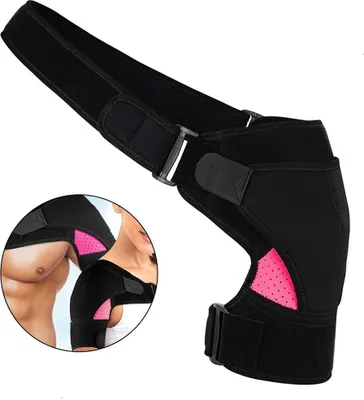Produktbild von Schulterbandage für gerissene Rotatorenmanschette Schulter Schmerzlinderung, Unterstützung und Kompression rose red