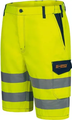 Produktbild von Warnschutz Shorts Arbeitsshorts Arbeitshose kurze Hose Bermuda CRAFTLAND SAFESTYLE gelb 56