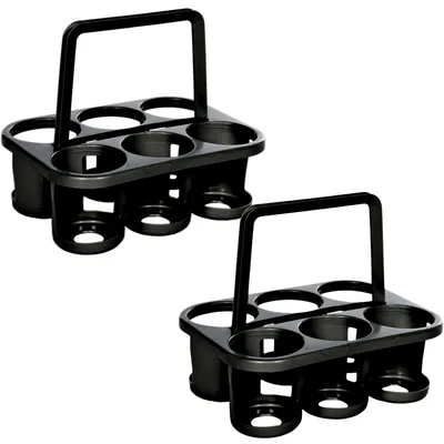 Zdjęcie produktu dla Novaliv 2x koszyk na butelki na 12 butelek - Stabilny uchwyt - Koszyk na napoje z tworzywa sztucznego, sztaplowany, 32x23x28cm antracyt - Idealny do kuchni i piwnicy Koszyk na napoje koszyk na piwo koszyk na napoje pudełko na butelki