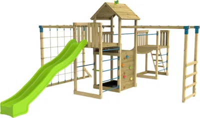 Obrázek produktu pro Hrací věž TP Toys Skyscraper 7 se skluzavkou, houpačkou a prolézačkou