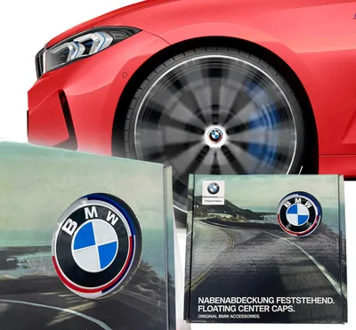 Produktbild von 56mm (50 Jahre M) Satz Nabenabdeckung feststehend - 36122455268 NEU für BMW