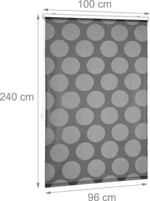 Produktbild von Relaxdays Duschrollo, 100x240 cm, Seilzugrollo für Dusche & Badewanne, Badrollo wasserabweisend, Decke & Fenster, grau