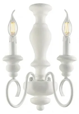 Obrázok produktu pre Shabby Chic Cascina White 2 svetlá E14 nástenné svietidlo
