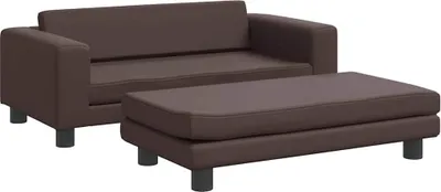 Obrázok produktu pre vidaXL Pelech pre psov s nadstavcom hnedý 100x50x30 cm umelá koža