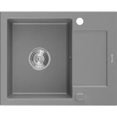 Obrázok produktu pre Mexen Enzo granitový jednokomorový drez s krátkym odkvapkávačom 576 x 465 mm, šedá - 6506571005-71