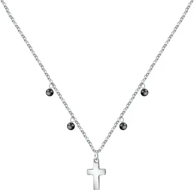 Image de Collier intemporel en acier avec pendentifs Famille LPS10ASF07