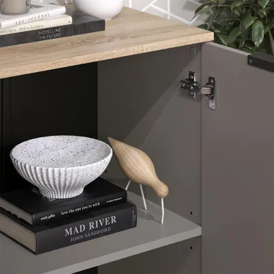 Immagine prodotto di Credenza Vicco Wido Grigio 50 x 80 cm con ripiano, Model 57444