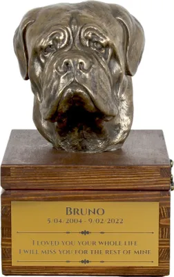 Productafbeelding van Art-Dog Dierenurn – Bordeauxdog – gegoten uit bronspoeder en hars
