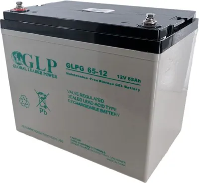 Zdjęcie produktu dla Glpg 65-12: Glpg 65-12: Akumulator Vrla Gel 65-12 (12V-65Ah)