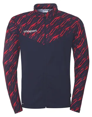 Productafbeelding van Uhlsport Progressive 28 polyesterjas voor heren - Marineblauw / Rood