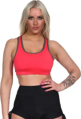 Immagine prodotto di Reggiseno sportivo da donna senza ferretto in 5 colori, supporto medio corallo XL