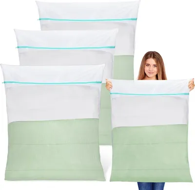 3 Wäschenetze Für Waschmaschine - 100% Polyester Mit Reißverschluss