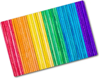 Produktbild von Tulup Glas Herdabdeckplatte - 80x52 cm - Glaskeramikkochfeld-Abdeckung Spritzschutz Glasabdeckplatte - Einteilig - Kunst: Modern & Klassisch - Farbige Streifen - Mehrfarbig