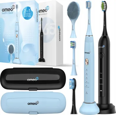 Produktbild von OMEO | Schallzahnbürste +365 Classic - Schwarz - 3 Reinigungsprogramme - 60 Tage Akkulaufzeit