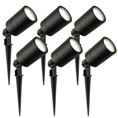 Produktbild von Ledvion 6er Set Gartenstrahler mit Erdspieß IP65 3W 4000K GU10 dimmbar