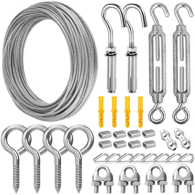Imagen del producto de Cable de acero de 2 mm, 15 metros, acero inoxidable 304, con revestimiento de PVC, para plantas trepadoras