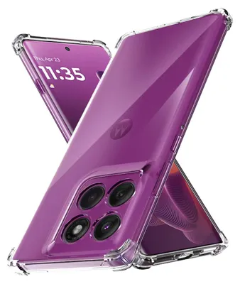 Obrázok produktu pre Techsuit – Shockproof Clear Silicone – silikónový ochranný obal na Motorola Edge 60 Pro – priehľadný