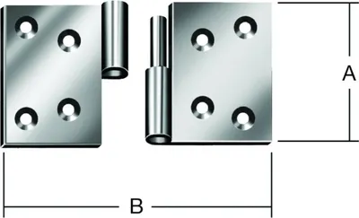 Produktbild von VORMANN Aushebescharnier B100xH70mm,gerollt verzinkt
