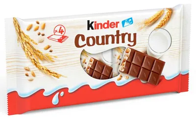 Produktbild von Kinder Country Schokolade 94g – Milchschokolade mit knuspriger Getreidefüllung Snack