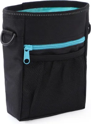 Image de INF Sac à Friandises Portable pour Chien - Oxford, Bandoulière, Entraînement Bleu