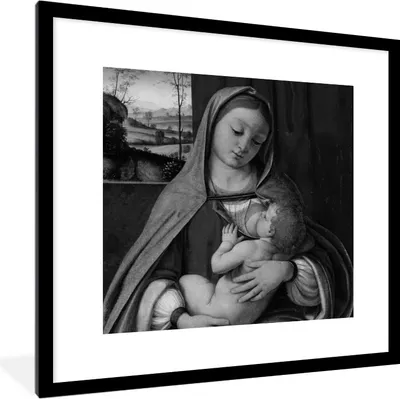Produktbild von MuchoWow® MuchoWow® Gerahmtes Poster Leonardo da Vinci 40x40 cm - Poster mit zchwarzem Bilderrahmen - Poster - Plakat im Rahmen