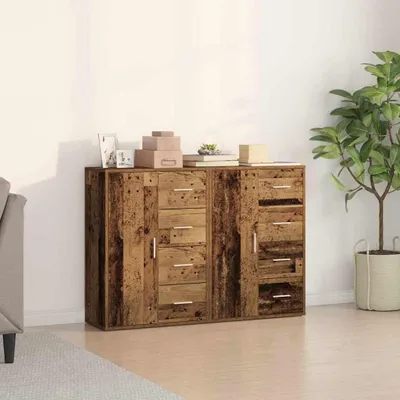 Produktbild von vidaXL Sideboard 2 stk. Altholz 60 x 31 x 84 cm Holzwerkstoff