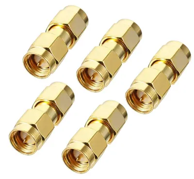 SMA-Stecker auf SMA-Stecker RF-Koaxialadapter, 5 Stück