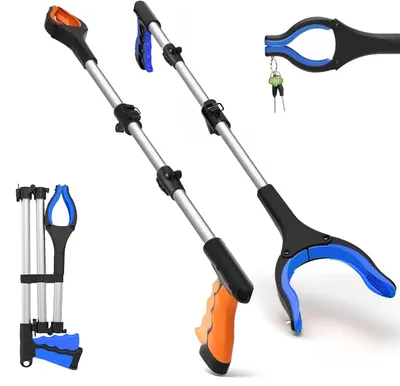 Immagine prodotto di 2 pinze pieghevoli per afferrare - pinze in alluminio extra lunghe, 110 cm