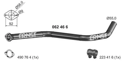 Produktbild von ERNST Abgasrohr Auspuffrohr für OPEL Astra J Sports Tourer (P10) 062466
