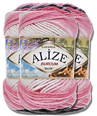 Image de Alize 3 x 100 g Burcum Batik Laine dégradée, crochet, tricot (1602)