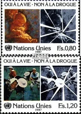 Produktbild von Briefmarken UNO - Genf 1987 Mi 156-157 (kompl.Ausg.) postfrisch gegen Drogen
