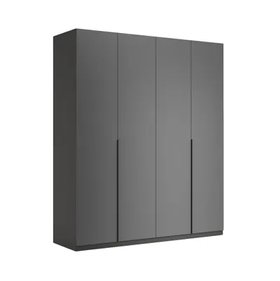 Produktbild von 4‑türiger Kleiderschrank Grafit Matt – 1790 × 2110 × 550 mm