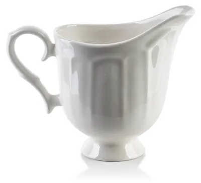 Productafbeelding van Melkkannetje, porselein, merk Hella. Melkkannetje, 14x6x10 cm, wit, 1 stuk