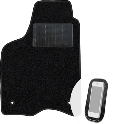 Produktbild von moto-MOLTICO Fahrer Fußmatte Auto Velours Fahrerseite Autoteppiche Schwarz Fahrermatte 1-teilig passend für Seat Arosa VW Lupo 1998-2005