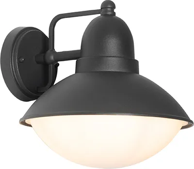 Zdjęcie produktu dla Nowoczesna lampa ścienna zewnętrzna czarna IP44 - Marcel