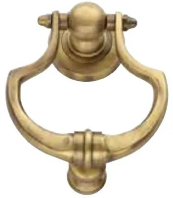 Zdjęcie produktu dla Casa Padrino luksusowa barokowa kołatka do drzwi mosiądz oksydowany 11 x wys. 14 cm - Elegancka mosiężna kołatka do drzwi - akcesoria do domu w stylu barokowym