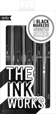 Produktbild von Ooly schwarze Marker - Kreative Tintenstifte Set für Künstler