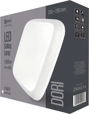 Image de EMOS Luminaire à LED DORI 28 x 28 cm, 18 W, blanc neutre, IP54, ZM4313