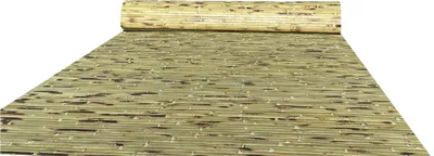 Produktbild von Wandverkleidung aus massiven Bambuslatten - Natur Roll Laminat in verschiedenen Musterungen Grün getigert Muster: 30 x 20 cm