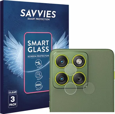 Produktbild von 3x Savvies Schutzglas Folie für Motorola Edge 70 (NUR Kameraschutz) 9H Panzer Schutzfolie Glas Displayschutz klar transparent