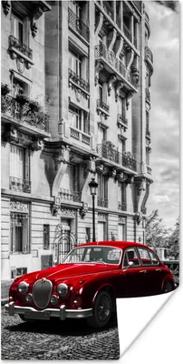 Produktbild von MuchoWow® Poster Eiffelturm - Paris - Schwarz 60x120 cm - Wandschmuck