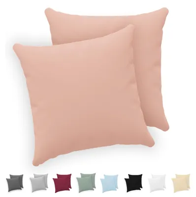 Zdjęcie produktu dla Twinzen - Poszewki na poduszki 65x65 cm - zestaw 2 sztuk - 100% bawełna - różowe