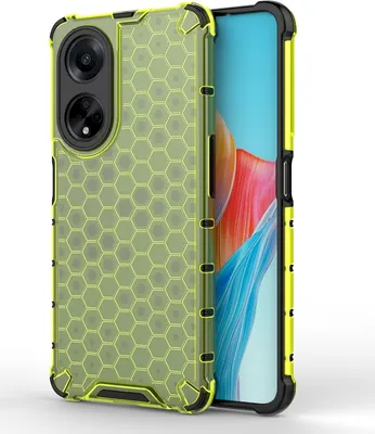 Produktbild von Mobigear Honeycomb  OPPO A98 Hülle Hardcase Backcover Stoßfest - Grün