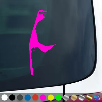 Produktbild von PantherPixel Sylt Aufkleber Insel Umriss Kontur Nordsee Sticker Auto Geschenkidee Farbe Neon-Pink