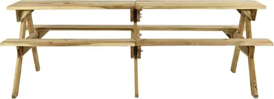 Produktbild von vidaXL Picknicktisch mit Bänken 220x122x72 cm Kiefernholz Imprägniert