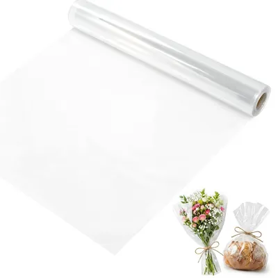 Obrázek produktu pro Průhledný obalový papír, celofánová role, 80 cm x 30 m, průhledný, křišťálově čistý papír