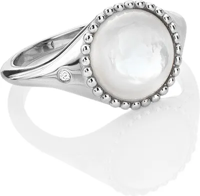 Obrázek produktu pro Hot Diamonds Mother of Pearl Circle Ring DR258 Damenring, Ringgröße:59 / 9
