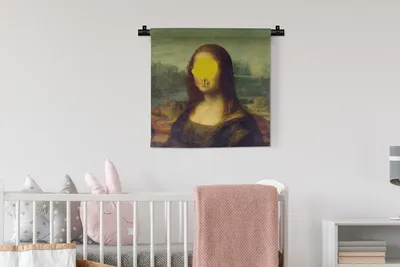 Produktbild von MuchoWow® Wandteppich Wandbehang Mona Lisa - Leonardo da Vinci - Kunst 60x60 cm Tapisserie Dekoration Wandtuch - Dekorationen - Wand Decke
