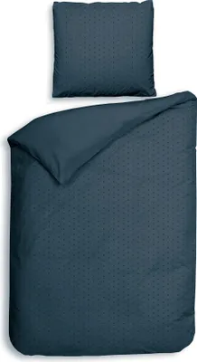 Produktbild von Heckett and Lane Punto Bettwäsche 135 Maritime Blue Bettwäsche 1 x Bettbezug 135x200 + 1 x Kopfkissenbezug 80x80 Maritime-Blue Gepunktet blau